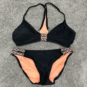XHILARATION | Black & Tribal Print Bikini